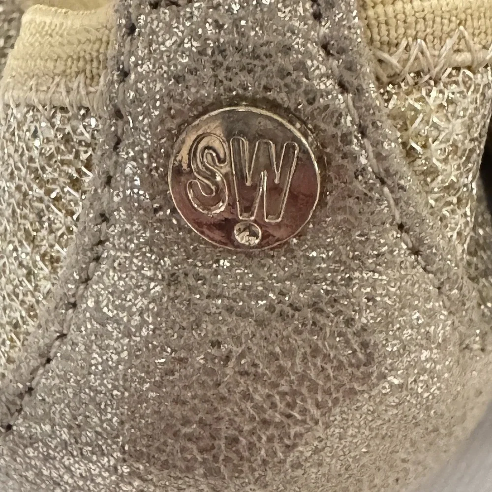 STUART WEITZMAN Gold Metallic Ballet Flat Shoes, Size: 1‎ Girls
